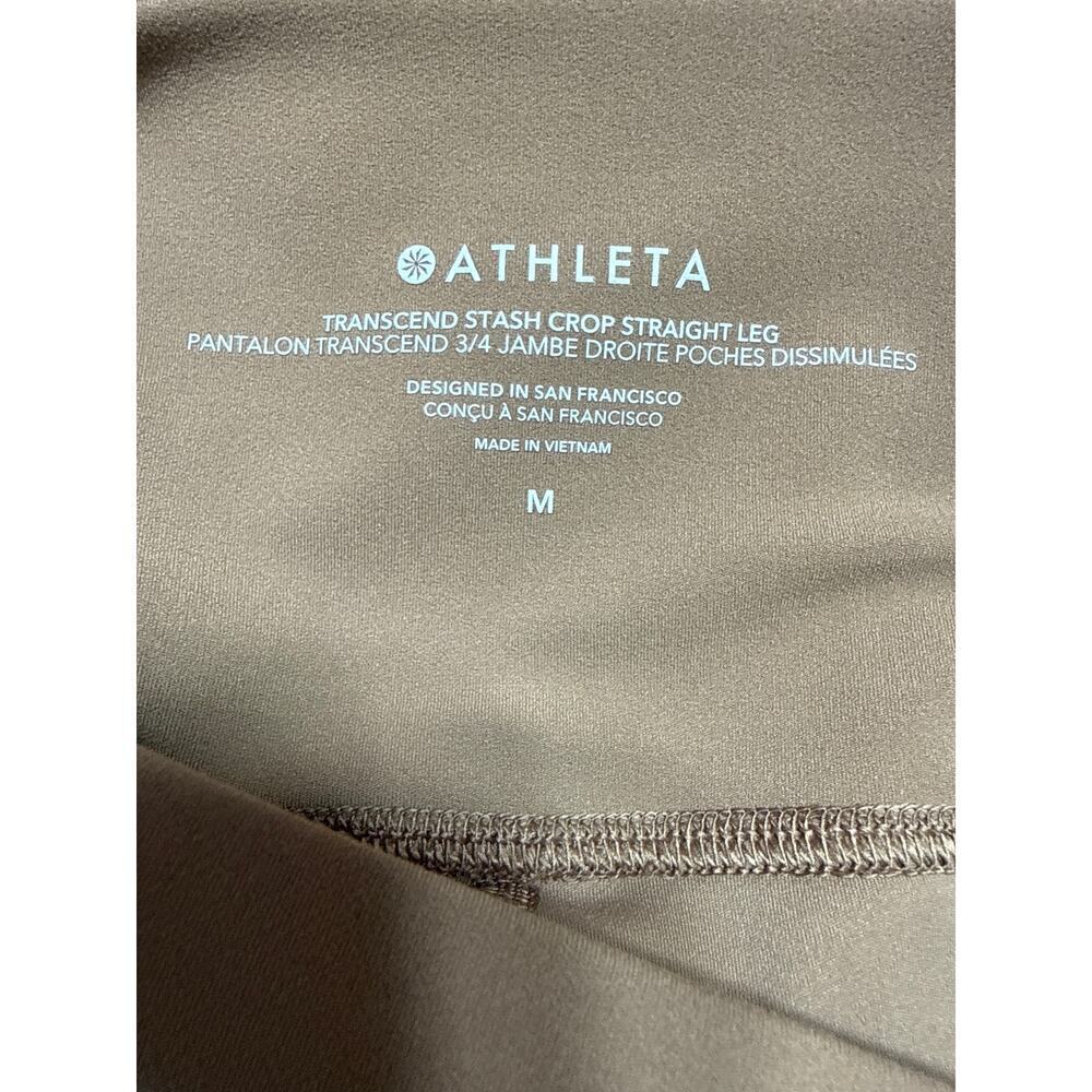 Athleta Transcend Stash Crop Straight Leg Pant Sz M Rustic Beige #533441 *EUC - Picture 7 of 12